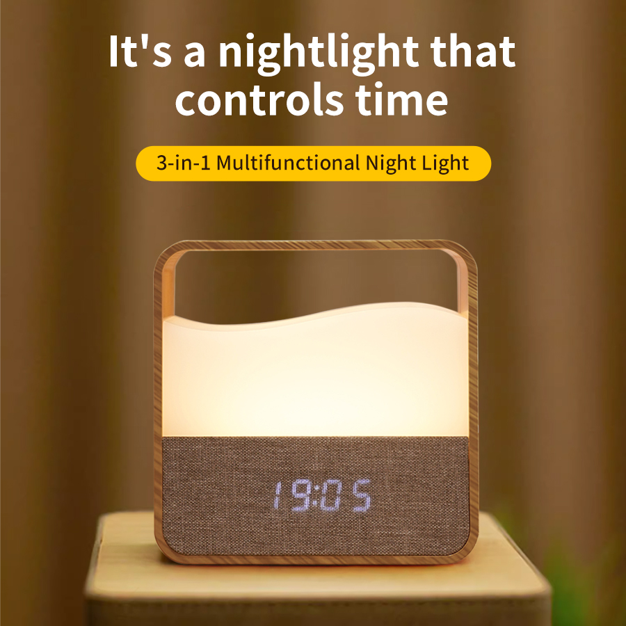 Digital Alarm Clock - LED Night Light with Clock Digital