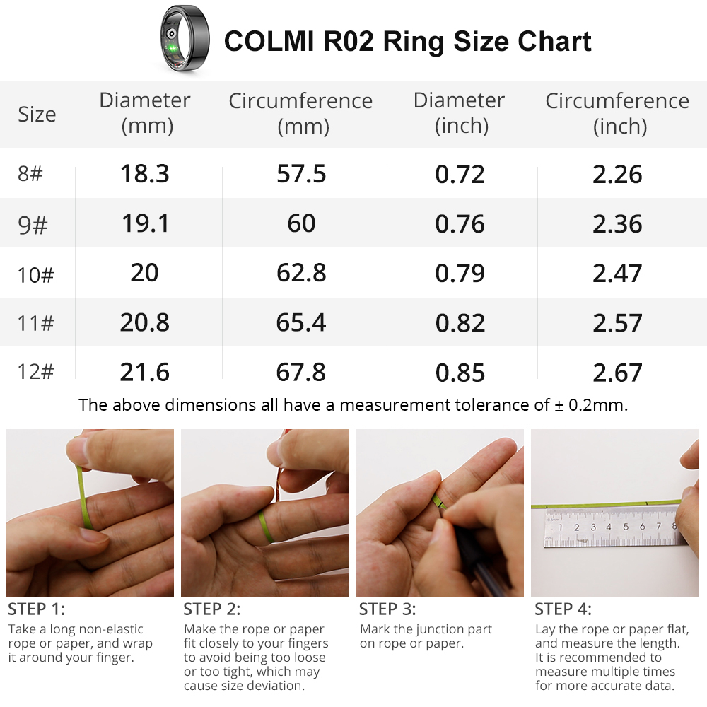 [2024 ] COLMI R02 Smart Ring M - Smart Ring Health のレビューと価格