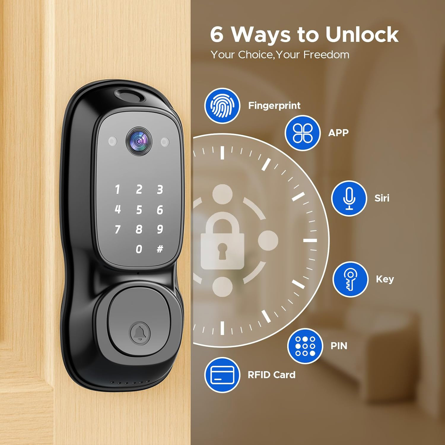 Tuya Wifi Smart Door Lock ‎Cam - Electronics & Tech Gadgets のレビューと価格