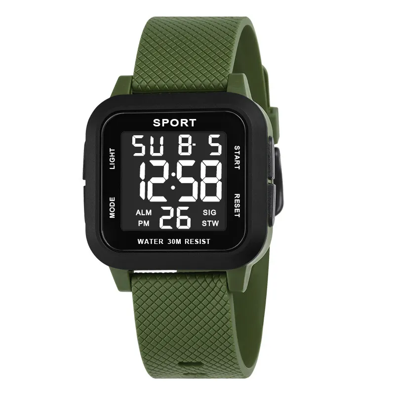 Black Sports Watch Men's Digit - Digital Alarm Clock のレビューと価格