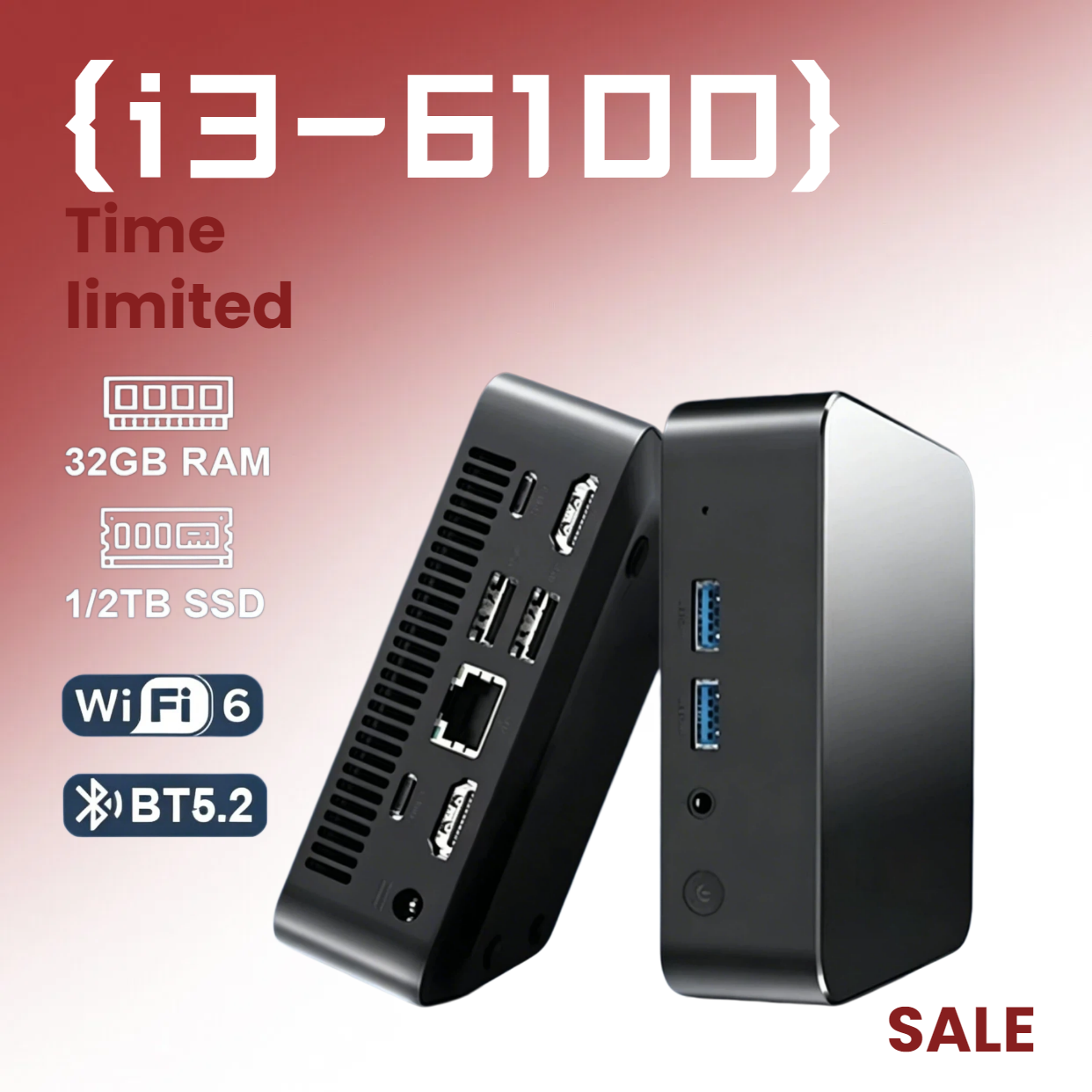 Intel Core i3 6100 MINI PC Hot - Mini Pc Windows のレビューと価格