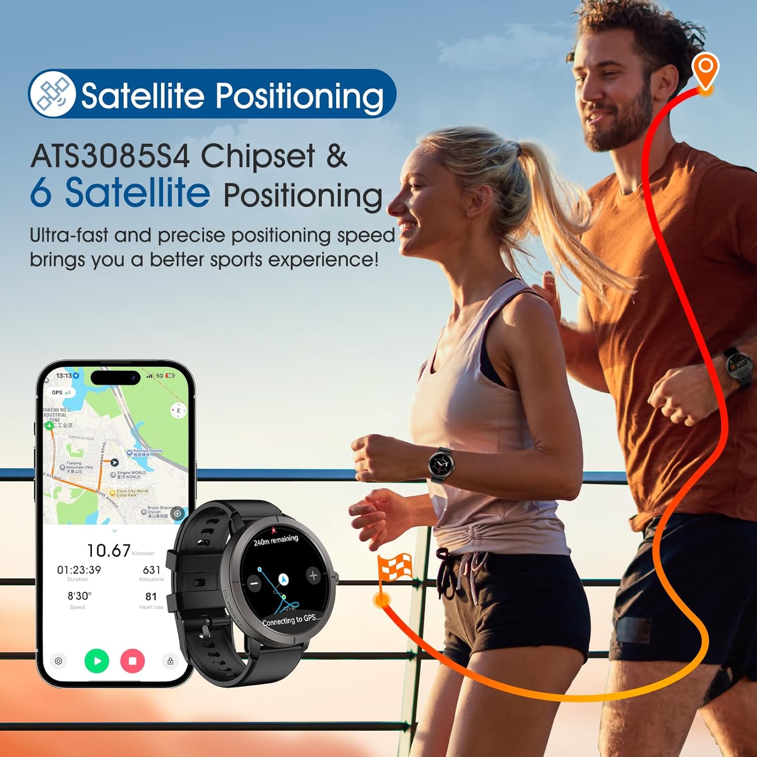 GPS Smart Watch 1.32” HD AMOLE - Electronics Gadgets Wholesale のレビューと価格