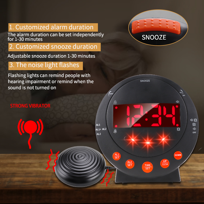 Digital Loud Speaker LED Flash - Digital Alarm Clock のレビューと価格