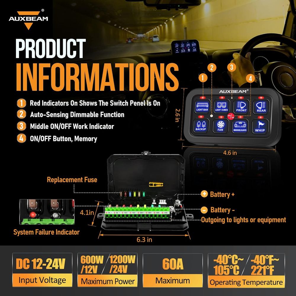 8 Gang Switch Panel BA80 Autom - Electronics & Tech Gadgets のレビューと価格