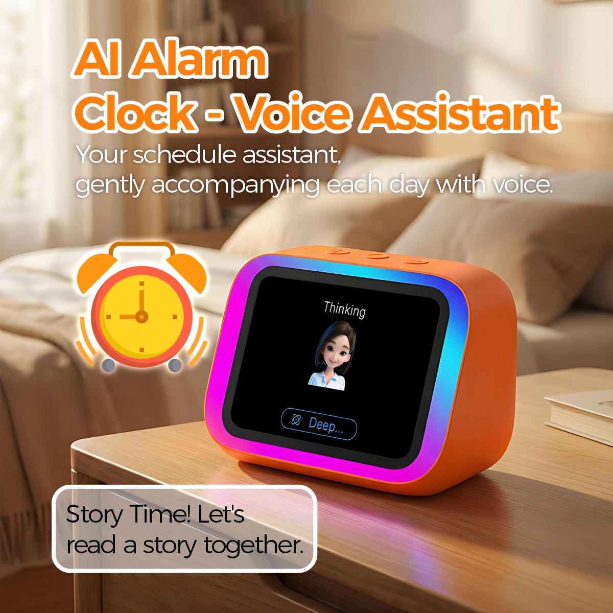 AI Bluetooth Speaker 5.4 AI vo - Digital Alarm Clock のレビューと価格