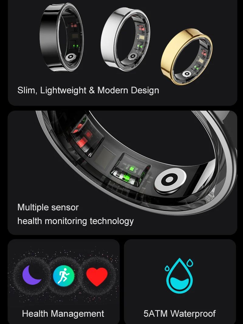 New Smart Ring R09 Health Moni - Smart Ring Health のレビューと価格
