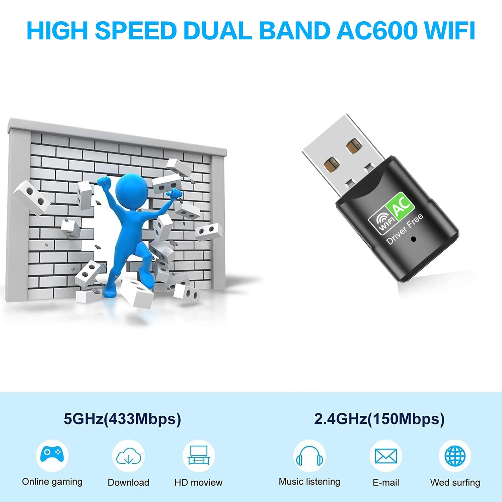 AC600 USB WiFi Adapter, Dual B - Mini Pc Windows のレビューと価格